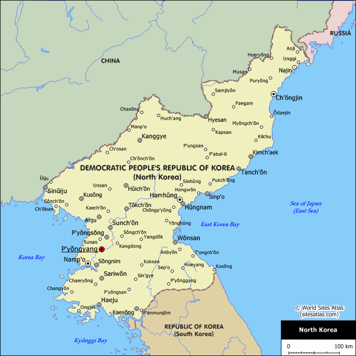democratic people's republique of korea carte